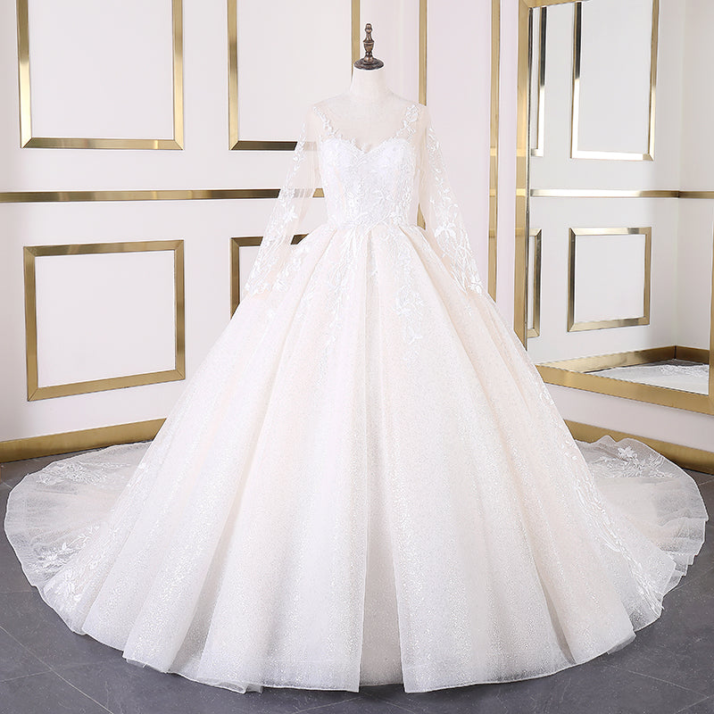 Ball Gown Wedding Dresses 2020 Long Sleeves Princess  Bridal Gown
