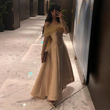 Mint Green Crystal Luxury Dubai Evening Dresses for Women Wedding Party Gold Black Long Sleeve Gala Prom Dress